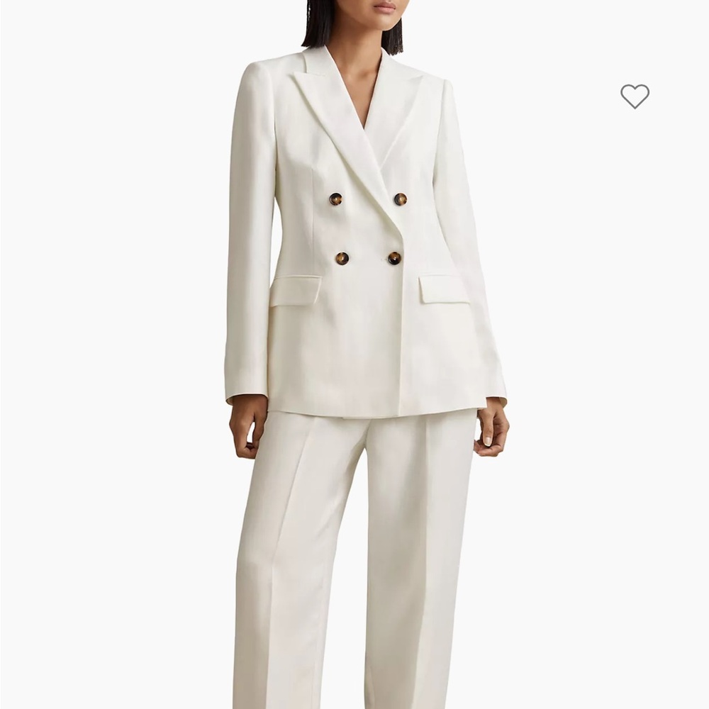 Reiss white linen blazer